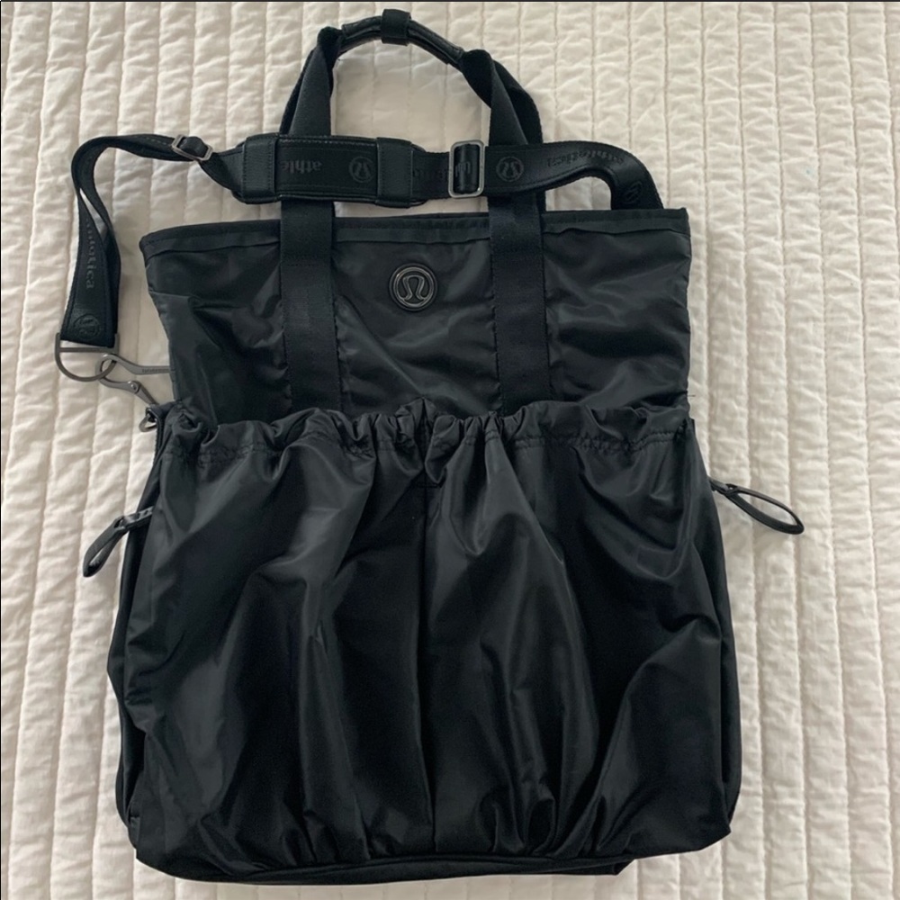 lululemon athletica Black Convertible Tote Backpack